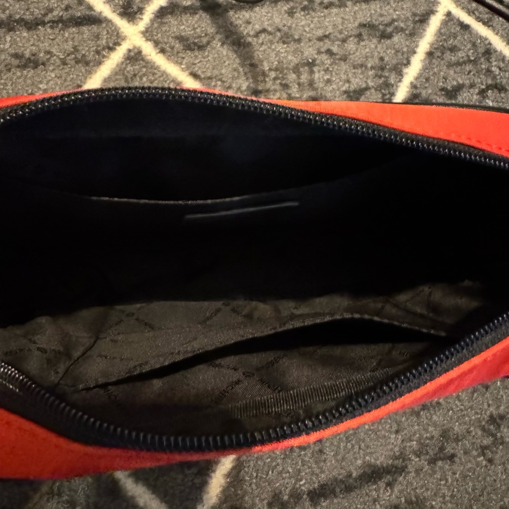 Michael Kors Kempton Nylon Large EW Crossbody - sangria / orange - NEW! - Picture 4 of 5